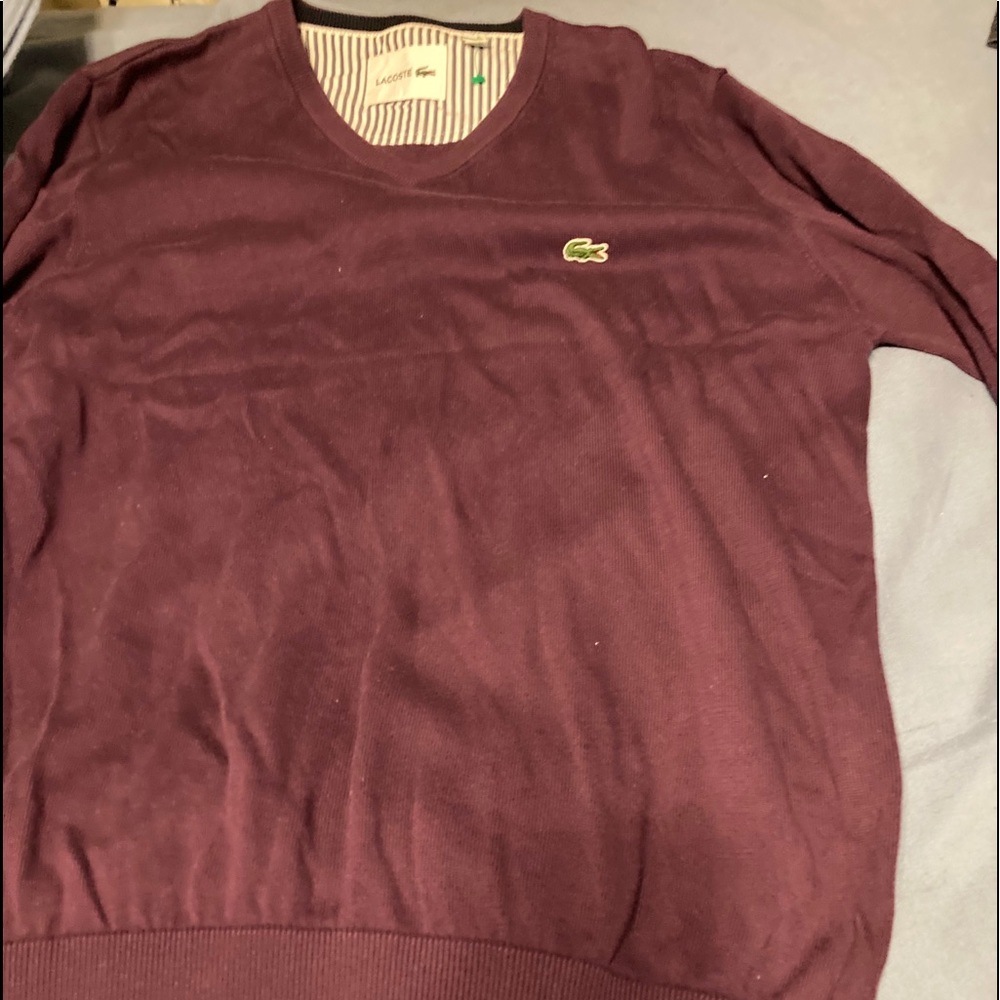 Lacoste Burgundy Sweater